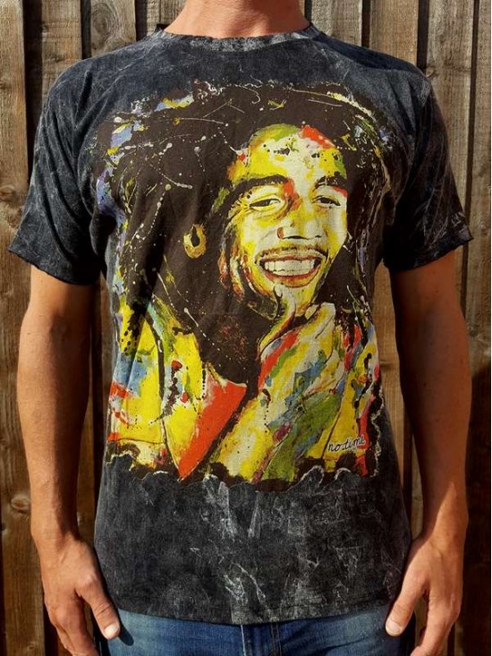 Bob Marley - Reggae - No Time - 100% Premium cotton - T shirt  - Black