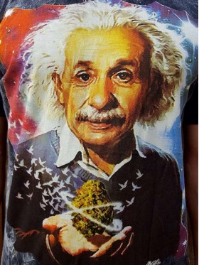 Albert Einstein-No Time-T-shirt-100% cotton-Black