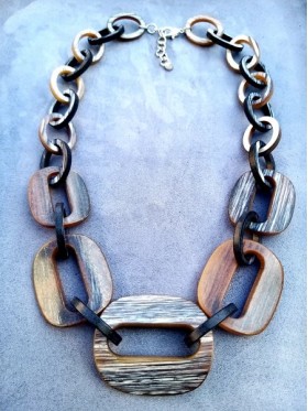 Brown and black Loops Necklace