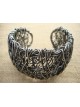 Wire Cuff - Antique Silver (L)