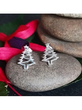 Christmas Tree Stud -  92.5 Sterling Silver Earrings
