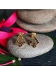 Christmas Tree Gold Plated Stud -  92.5 Sterling Silver Earrings