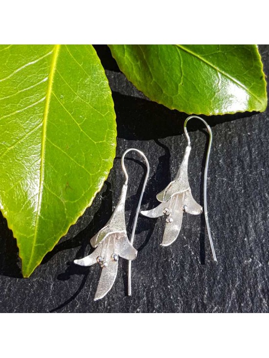 Flower -  92.5 Sterling Silver  Earrings