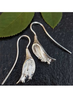 Tulip Flower -  92.5 Sterling Silver Earrings