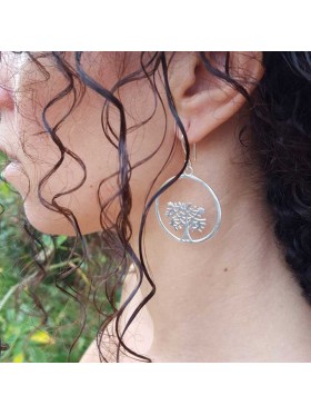 Tree Silver Earrings