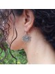 Lotus flower Silver Earrings