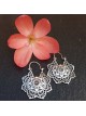 Lotus flower Silver Earrings