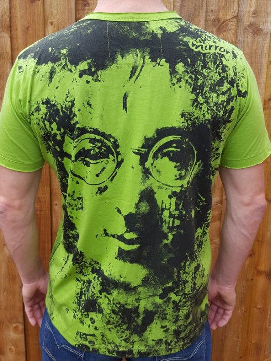 John Lennon - Imagine - Mirror - T Shirt  - Green - 100% cotton