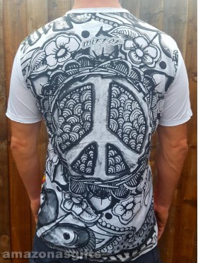 Peace & Harmony - Mirror - T Shirt  - White - 100% cotton - Med size only