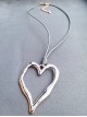 Heart Rose Gold Pendant Leather Necklace
