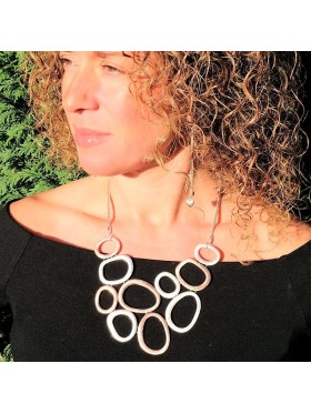 Milan Necklace Mix Silver and Rose Gold