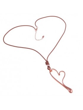 Rose Gold Heart Long Necklace   