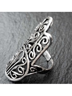 Hamsa / Hand of Fatima- Silver Ring