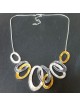 Enamel 3 colour loop Necklace