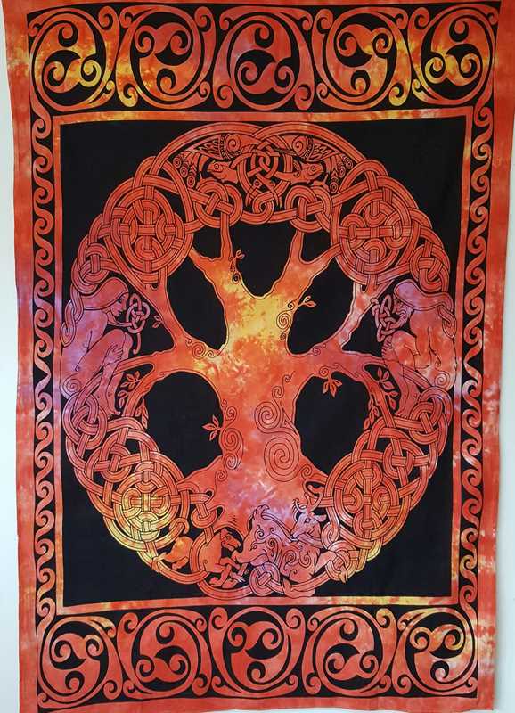 Celtic Tree Of Life Wall Hanging Cotton Indian Tapestry Poster Lot Of 24 Pcs Art 
