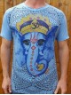 Ganesha - Mirror - T-Shirt - White - blue - 100% cotton