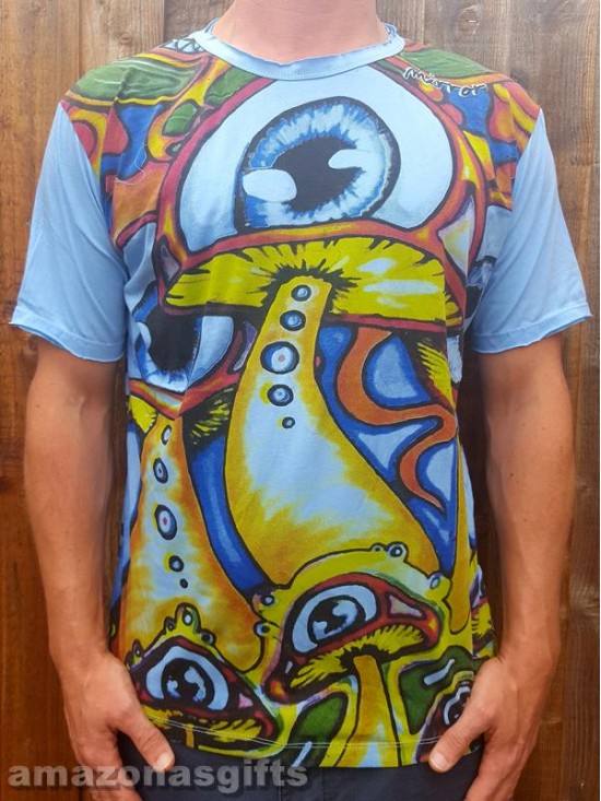 Eye - Mushroom - Mirror - T-Shirt  - 100% cotton