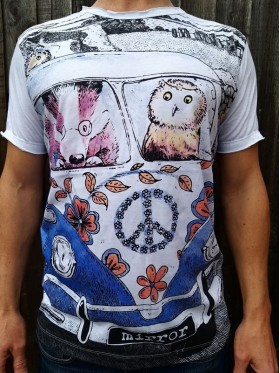 Camper - Peace - The Badger & the Owl - Mirror - T-Shirt  - White  - 100% cotton-Medium size