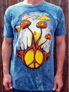 Peace - Mushroom - No Time - T-shirt - 100% cotton 