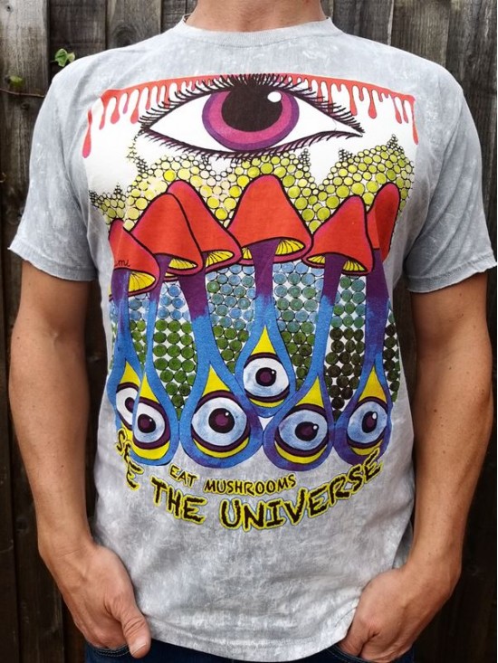 See the Universe - Eat Mushrooms - No Time - T-shirt - 100% cotton