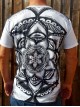 Lotus Mandala  - Mirror - T-Shirt  - White - 100% cotton
